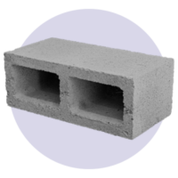 Concrete block manufactured using recycled materials, demonstrating practical e‑waste solutions for construction.