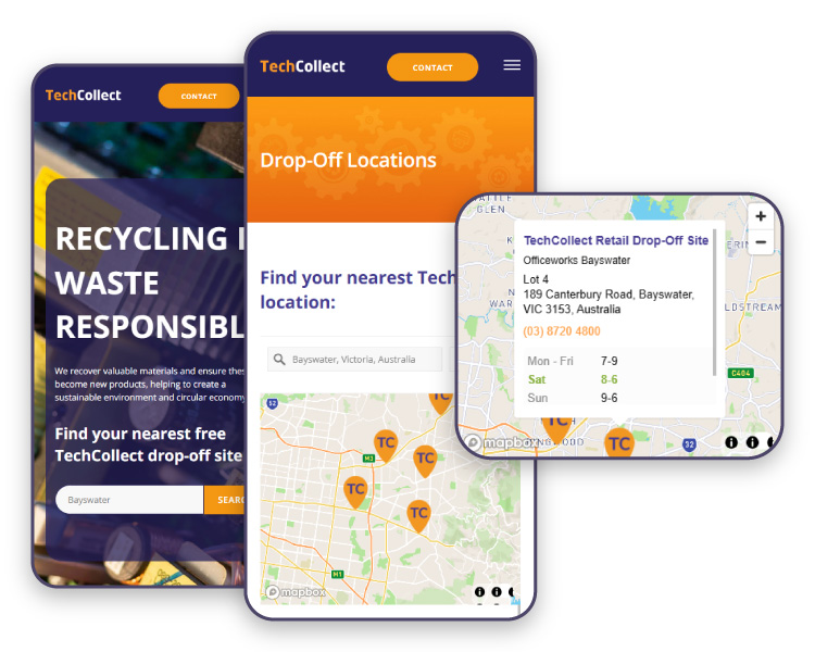 ANZRP TechCollect service website interface